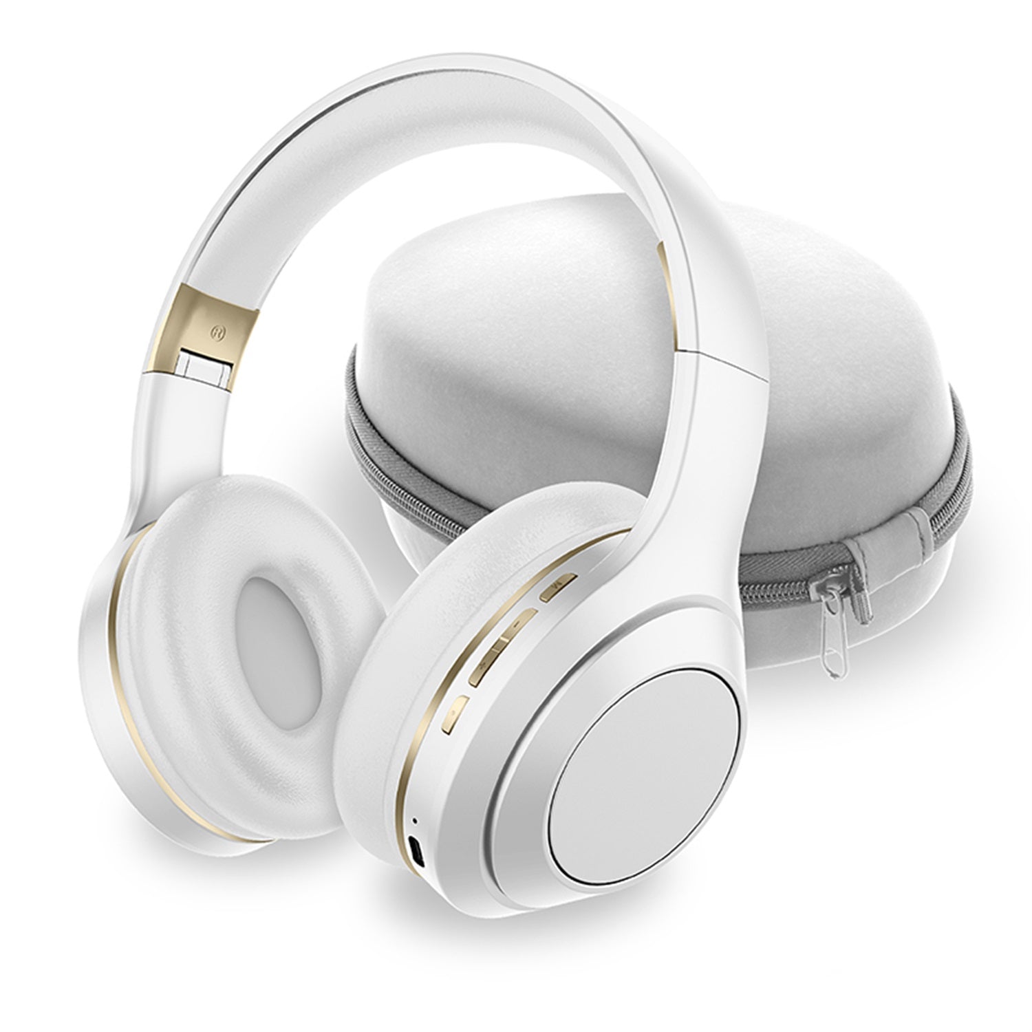 Sentry Premium Active Noise Canceling HP w/ Zipper Case - White