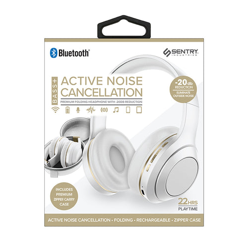 Sentry Premium Active Noise Canceling HP w/ Zipper Case - White - HPX-BTANDZWH-2.jpg