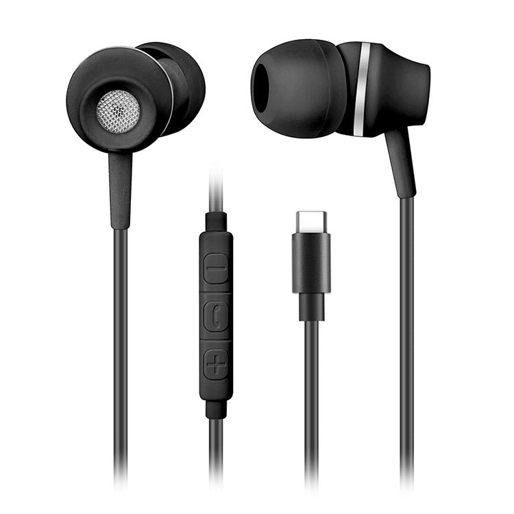USB-C Plug Ear Buds w. Mic Black - HPX-IC100B-1.jpg
