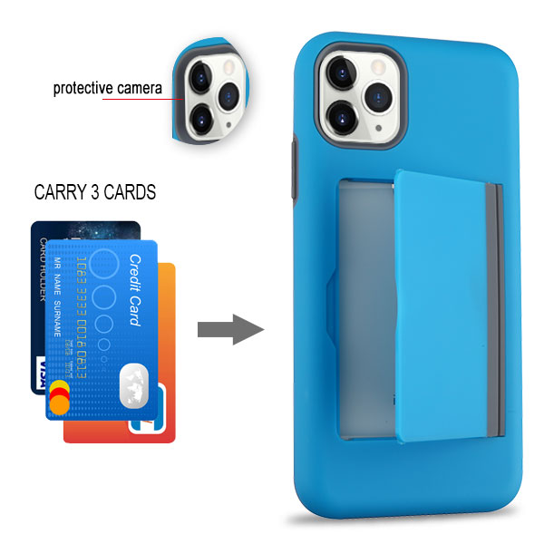 MyBat Poket Hybrid Protector Cover (with Back Film) for Apple iPhone 11 Pro Max - Blue / Gray - IP11MHPCPKT002-6.jpg
