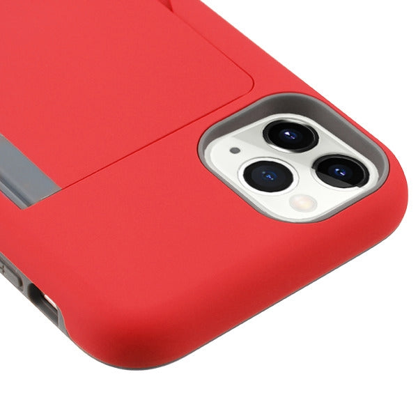 MyBat Poket Hybrid Protector Cover (with Back Film) for Apple iPhone 11 Pro Max - Red / Gray - IP11MHPCPKT003-4.jpg