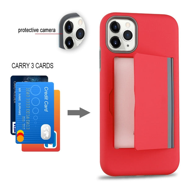 MyBat Poket Hybrid Protector Cover (with Back Film) for Apple iPhone 11 Pro Max - Red / Gray - IP11MHPCPKT003-6.jpg