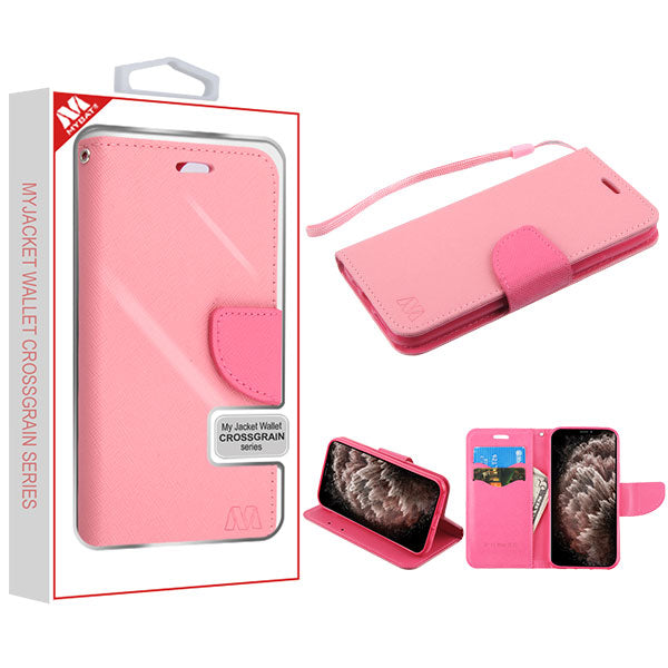 MyBat Liner MyJacket Wallet Crossgrain Series for Apple iPhone 11 Pro Max - Pink Pattern / Hot Pink - IP11MMYJK846-1.jpg