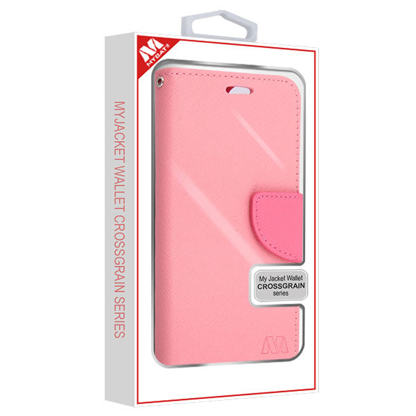 MyBat Liner MyJacket Wallet Crossgrain Series for Apple iPhone 11 Pro Max - Pink Pattern / Hot Pink - IP11MMYJK846-6.jpg