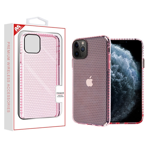 MyBat Hexagon Sturdy Candy Skin Cover for Apple iPhone 11 Pro - Transparent Pink - IP11PCASKCA293-1.jpg