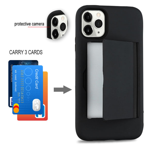 MyBat Poket Hybrid Protector Cover (with Back Film) for Apple iPhone 11 Pro - Black / Black - IP11PHPCPKT001-6.jpg
