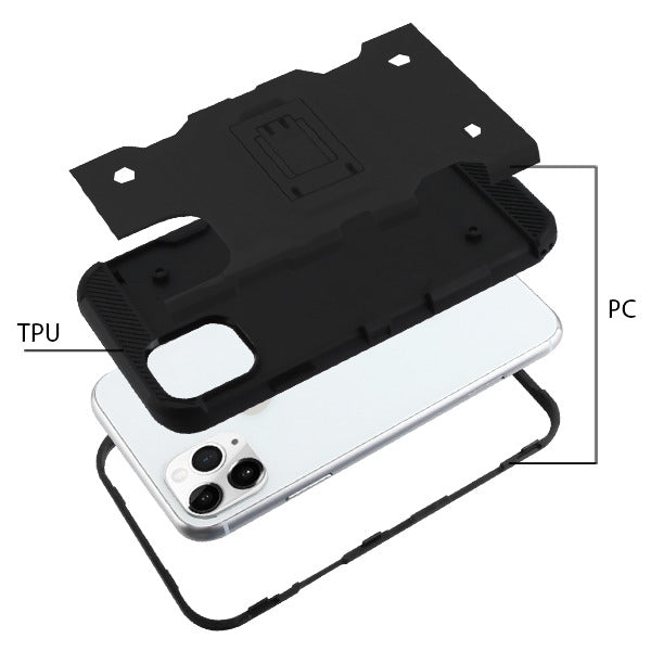 MyBat Storm Tank Hybrid Protector Cover [Military-Grade Certified] for Apple iPhone 11 Pro - Black / Black - IP11PHPCSTK001-3.jpg