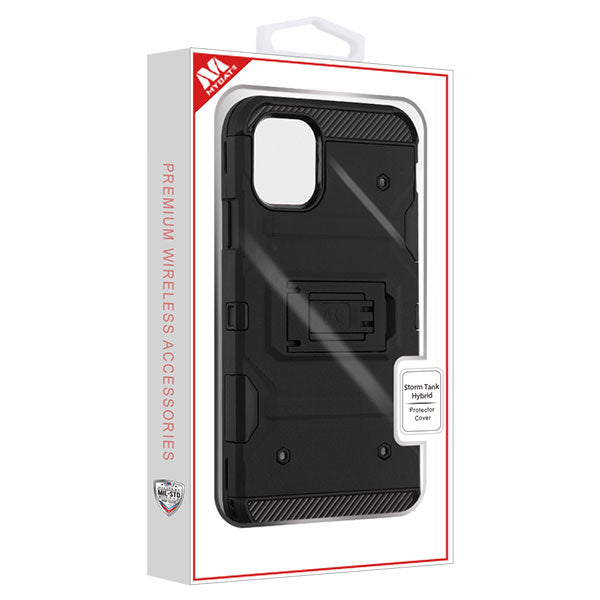 MyBat Storm Tank Hybrid Protector Cover [Military-Grade Certified] for Apple iPhone 11 Pro - Black / Black - IP11PHPCSTK001-7.jpg