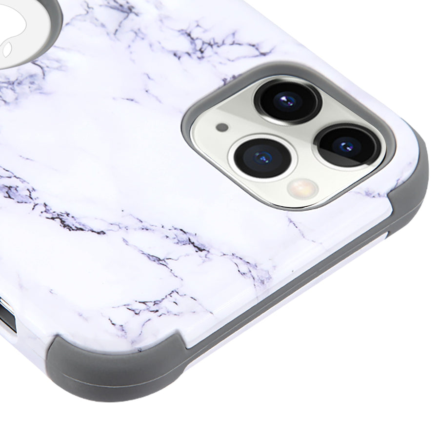 MyBat TUFF Series Case for Apple iPhone 11 Pro - White Marbling / Iron Gray - IP11PHPCTUFFIM1044-4.jpg