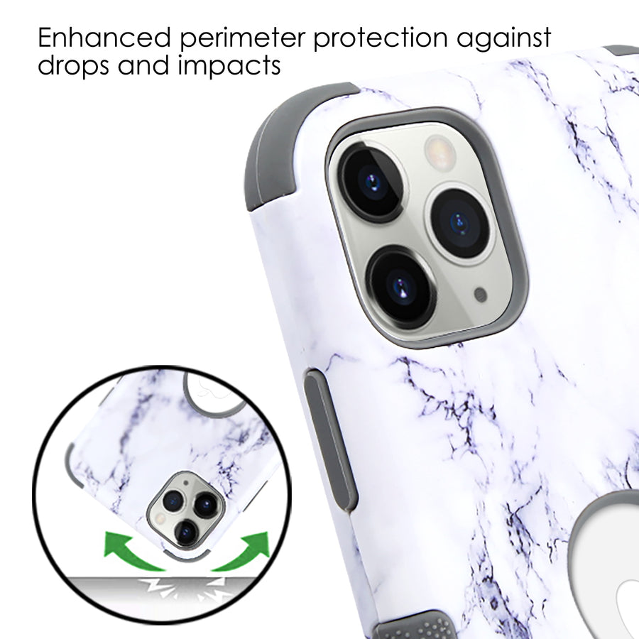 MyBat TUFF Series Case for Apple iPhone 11 Pro - White Marbling / Iron Gray - IP11PHPCTUFFIM1044-6.jpg