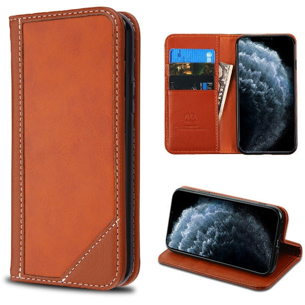 MyBat Genuine Leather MyJacket Wallet for Apple iPhone 11 Pro - Brown - IP11PMYJKPR002-1.jpg