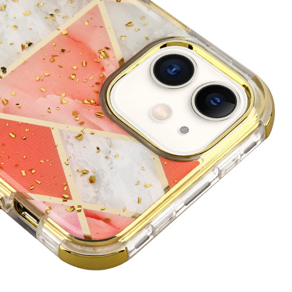 MyBat TUFF Kleer Hybrid Case for Apple iPhone 11 - Electroplated Pink Marble / Electroplating Gold - IP11RHPCTUFFKIM053-3.JPG