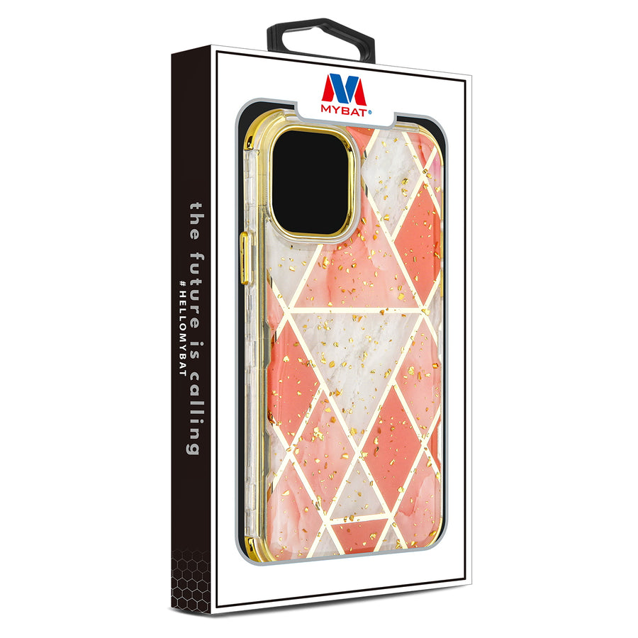 MyBat TUFF Kleer Hybrid Case for Apple iPhone 11 - Electroplated Pink Marble / Electroplating Gold - IP11RHPCTUFFKIM053-7.JPG