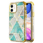 MyBat TUFF Kleer Hybrid Case for Apple iPhone 11 - Electroplated Green Marble / Electroplating Gold - IP11RHPCTUFFKIM055-1.JPG