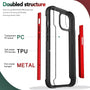Clear Iron Armor Hybrid Chrome Case for Apple iPhone 13 (6.1) (Black) - IP13-61-IRON-CASE-BLACK-3.jpg