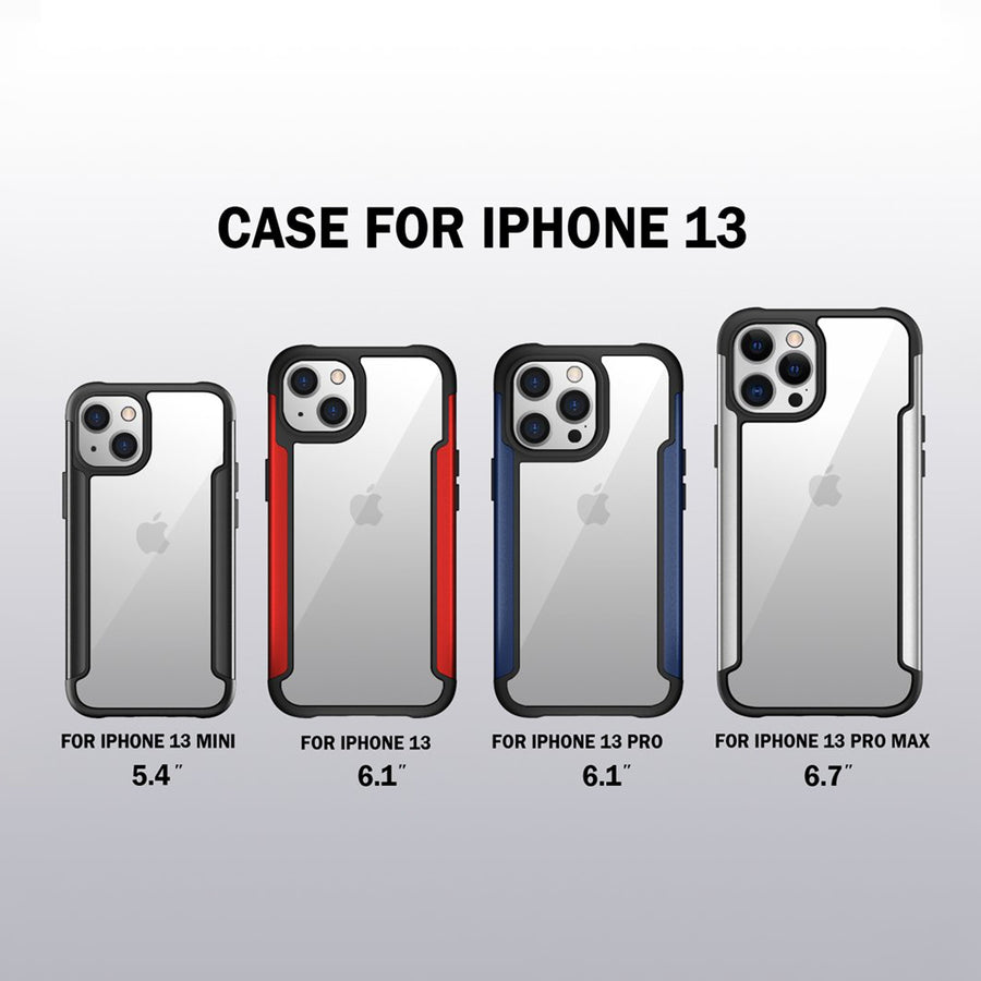 Clear Iron Armor Hybrid Chrome Case for Apple iPhone 13 (6.1) (Black) - IP13-61-IRON-CASE-BLACK-8.jpg