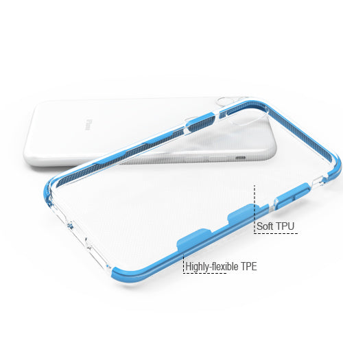 MyBat Bumper Guard Candy Skin Cover for Apple iPhone XS/X - Transparent Clear / Blue - IPHONEXCASKCA656WP-3.jpg