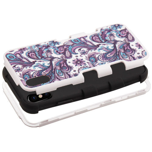 MyBat TUFF Series Case for Apple iPhone XS/X - Purple European Flowers / Black - IPHONEXHPCTUFFIM237WP-3.jpg