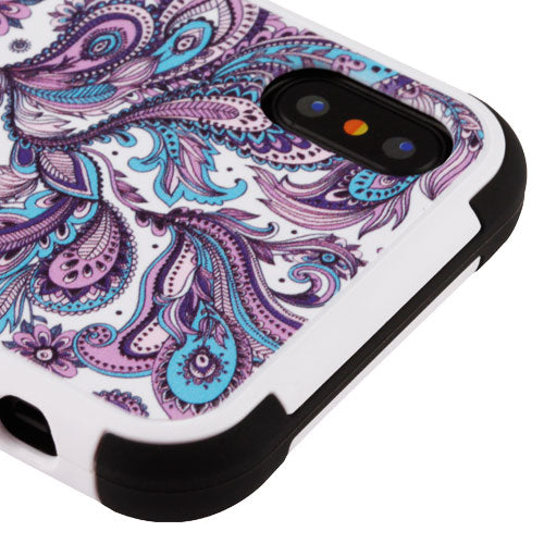 MyBat TUFF Series Case for Apple iPhone XS/X - Purple European Flowers / Black - IPHONEXHPCTUFFIM237WP-4.jpg