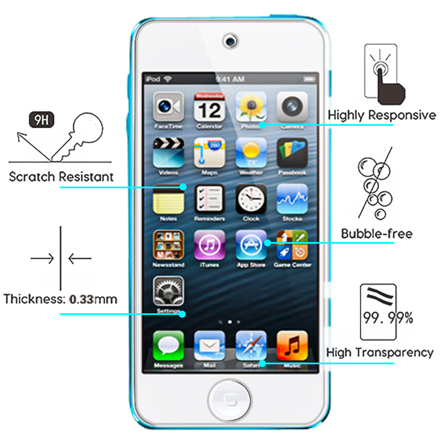MyBat Tempered Glass Screen Protector (2.5D) for Apple The new iPod touch/iPod touch (6th generation) / iPod touch (5th generation) - Clear - IPTCH5LCDSCPR90-3.jpg