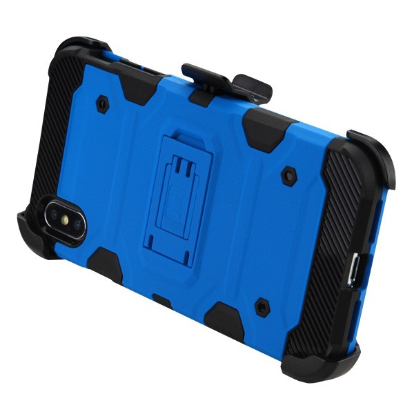 MyBat 3-in-1 Storm Tank Hybrid Protector Cover Combo (with Black Holster) for Apple iPhone XS Max - Blue / Black - IPXSMAXHPCSTKCMB006WP-7.jpg