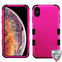 MyBat TUFF Hybrid Phone Protector Cover [Military-Grade Certified](with Package) for Apple iPhone XS Max - Titanium Solid Hot Pink / Black - IPXSMAXHPCTUFFSO004WP-1.jpg