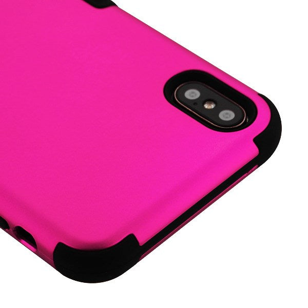 MyBat TUFF Hybrid Phone Protector Cover [Military-Grade Certified](with Package) for Apple iPhone XS Max - Titanium Solid Hot Pink / Black - IPXSMAXHPCTUFFSO004WP-4.jpg