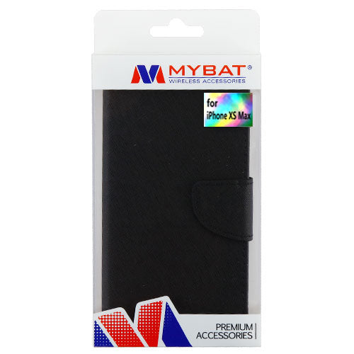 MyBat Liner MyJacket Wallet Crossgrain Series for Apple iPhone XS Max - Black Pattern / Black - IPXSMAXMYJK84AWP-6.jpg