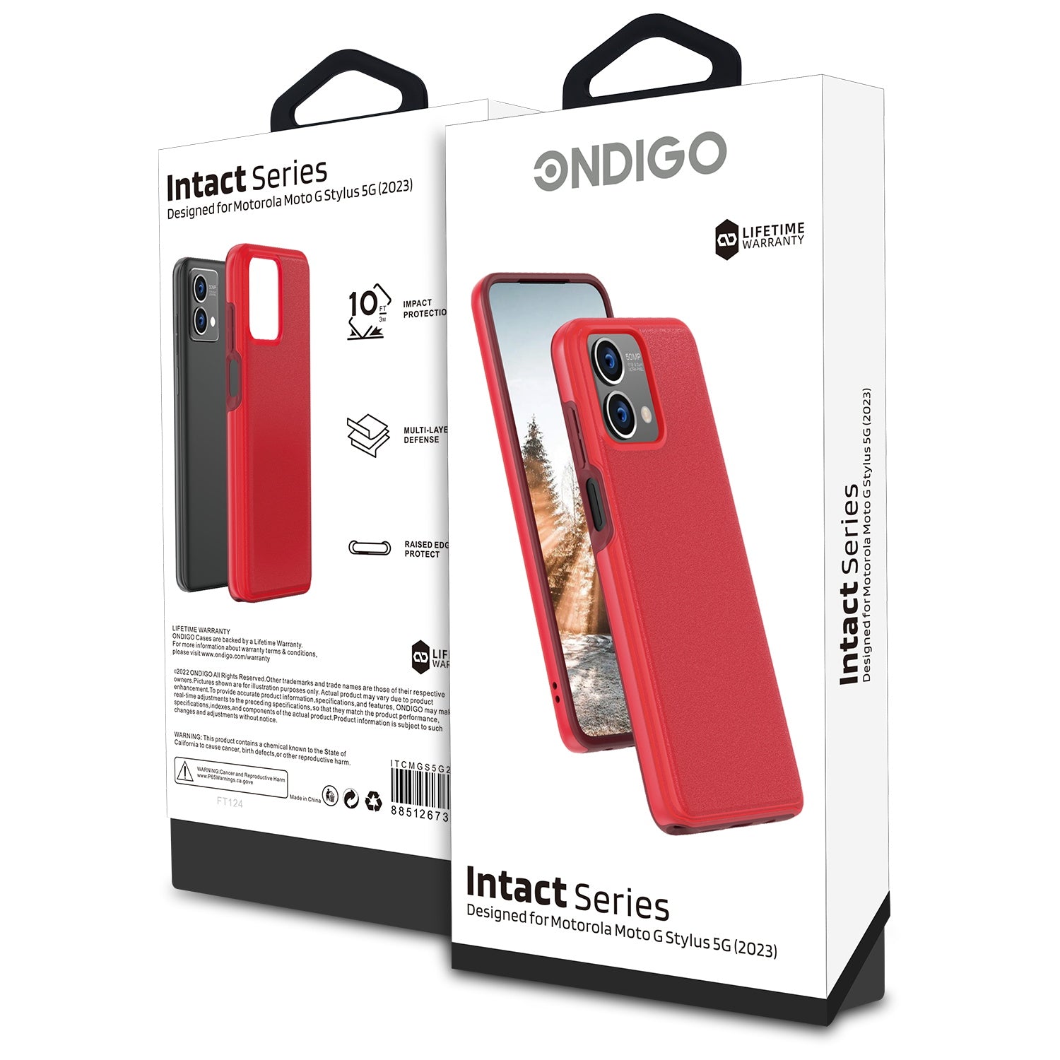 Intact Series Case for Motorola Moto G Stylus 5G (2023) - Red