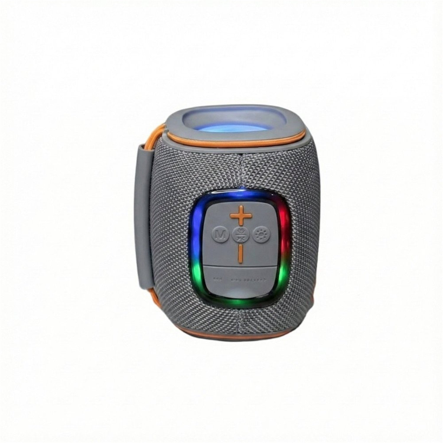 Bluetooth Drum-Style Speaker with LED Lights and FM Radio, Portable, Loud Sound JC600 - Gray
