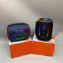 Bluetooth Drum-Style Speaker with LED Lights and FM Radio, Portable, Loud Sound JC600 - Gray - JC600-SPEAKER-GRAY-4.jpg