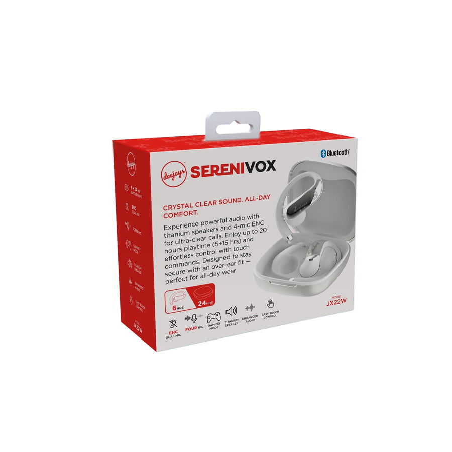 Deejays JX22 SereniVox Bluetooth Earbuds White - White - JX22W-2.jpg