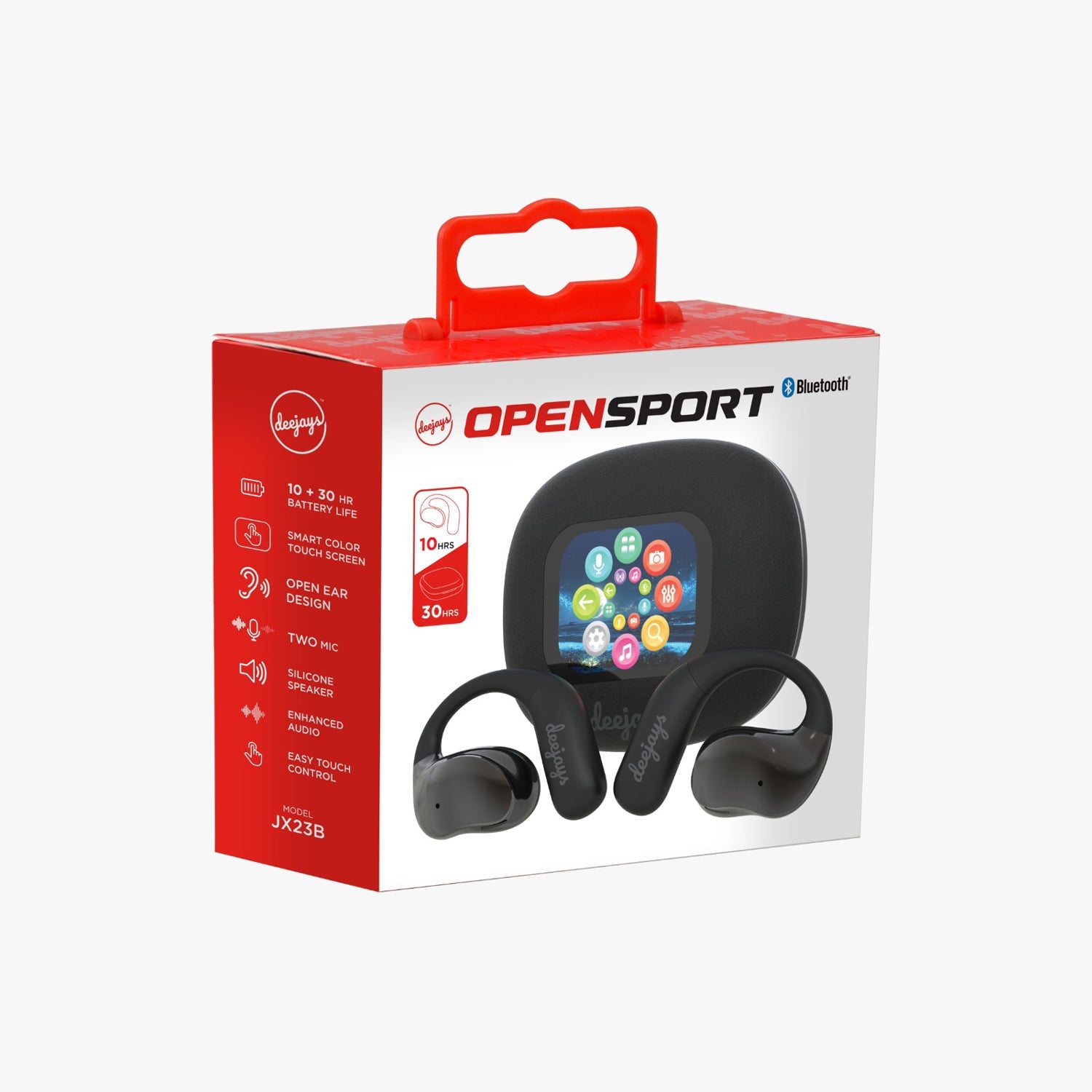 Deejays JX23 Open sport Bluetooth Earbuds Black - Black