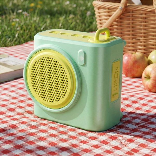 Portable Bluetooth Speaker with LED Light, Compact Music Box, Loud Sound & USB-C Charging Port KM312 - Black - KM312-SPEAKER-BLACK-2.jpg