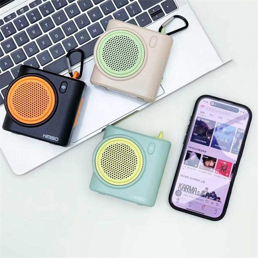 Portable Bluetooth Speaker with LED Light, Compact Music Box, Loud Sound & USB-C Charging Port KM312 - Black - KM312-SPEAKER-BLACK-4.jpg