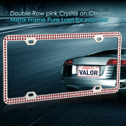Valor Pink Crystals Chrome Coating Metal Frame with Double Row Crystals - LPF2BC002PNK-2.jpg