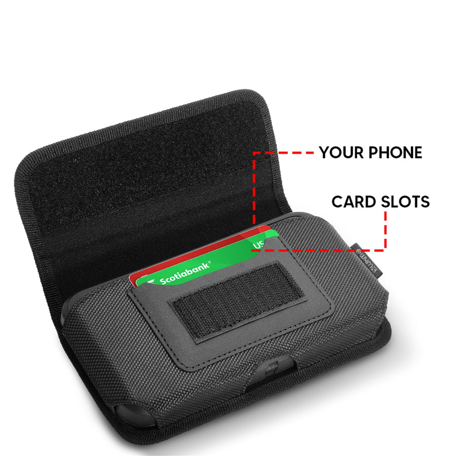 LUXMO Large Horizontal Universal Nylon Pouch w/ Credit Card Slot- Black - LPLGGF-EUH7-BK-2.jpg