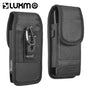 LUXMO Large Vertical Universal Nylon Pouch w/ Dual Card Slots - Black (Retail Packaging)