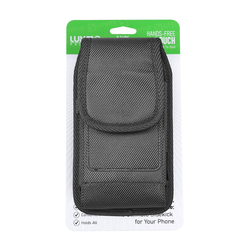 LUXMO Large Vertical Universal Nylon Pouch w/ Dual Card Slots - Black (Retail Packaging) - LPLGGF-EUV2-BK-C-2.jpg