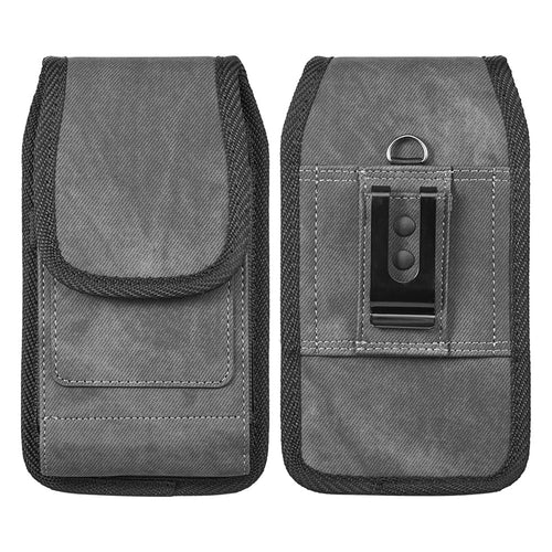 LUXMO Large Horizontal Universal Pouch w/ Dual Card Slots - Dark Denim Fabric (Retail Packaging) - LPLGGF-EUV3-BK-C-2.jpg