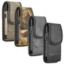 LUXMO Large Horizontal Universal Special Fabric Pouch w/ Dual Card Slots - Light Brown Denim Fabric - LPLGGF-EUV3-BR-3.jpg