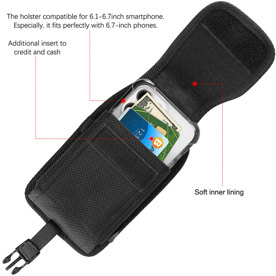 LUXMO Large Vertical Universal Leather Pouch w/ Front Buckle - Black - LPLGGF-EUV5-BK-3.jpg