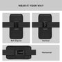 LUXMO Large Vertical Universal Dual Phone Slot Nylon Pouch w/ Credit Card Slot - Black - LPLGGF-EUV6-BK-5.jpg
