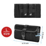 LUXMO Large Horizontal Universal Nylon Pouch w/ Large Front Zipper Compartment - Black - LPLGGF-LU43-HBK-4.jpg