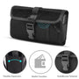 LUXMO Large Horizontal Universal Nylon Pouch w/ Large Front Zipper Compartment - Black - LPLGGF-LU43-HBK-5.jpg