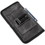 LUXMO Extra Large Horizontal Universal Pouch w/ Dual Card Slots - Dark Denim Fabric - LPOTX-EUH3-BK-4.jpg