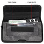 LUXMO Extra Large Horizontal Universal Pouch w/ Dual Card Slots - Dark Denim Fabric - LPOTX-EUH3-BK-5.jpg