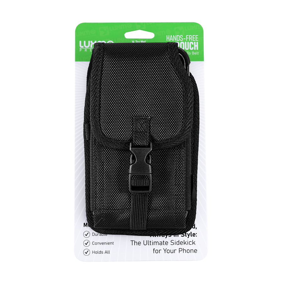 LUXMO Extra Large Vertical Universal Leather Pouch w/ Front Buckle - Black (Retail Packaging) - LPOTX-EUV5-BK-C-20.JPG