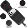 LUXMO Extra Large Vertical Universal Leather Pouch w/ Front Buckle - Black (Retail Packaging) - LPOTX-EUV5-BK-C-3.jpg