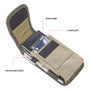 LUXMO Medium Vertical Universal Pouch w/ Dual Card Slots - Light Brown Denim Fabric - LPSAMI717-EUV3-BR-4.jpg